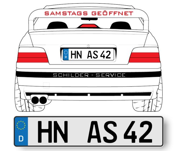 Kfz Kennzeichen am Samstag ⇶ HN Heilbronn