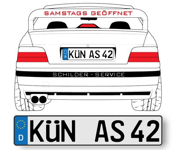 Kfz Kennzeichen am Samstag ⇶ KÜN Künzelsau