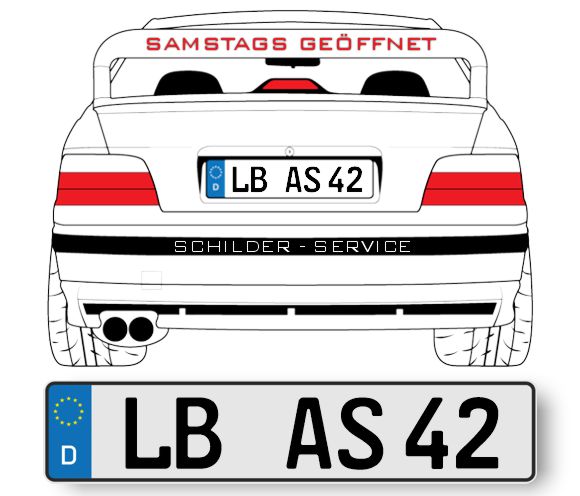 Auto Kennzeichen Baden-Württemberg