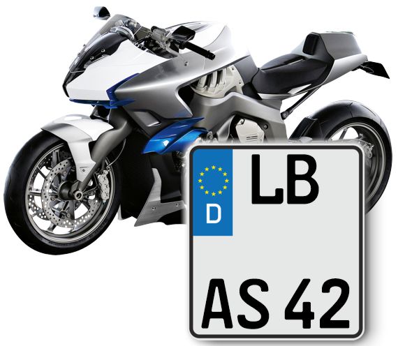 Motorrad Kennzeichen