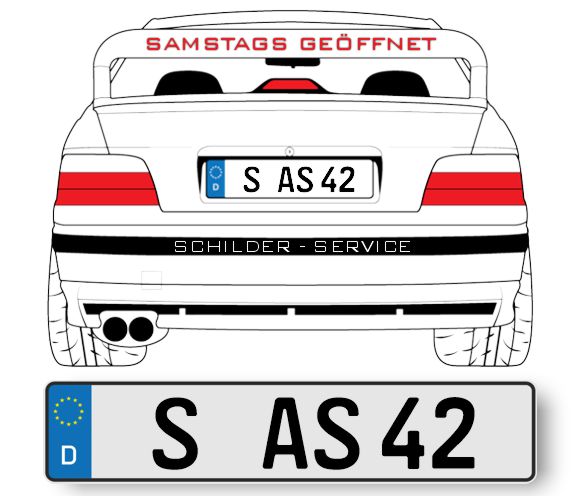 Kfz Kennzeichen am Samstag ⇶ S Stuttgart